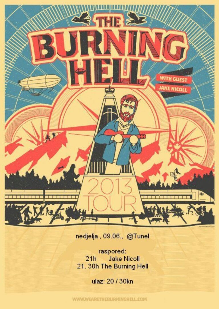 Burning Hell + Jake Nicoll, službeni plakat