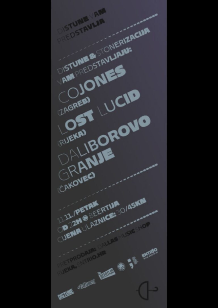 Cojones + Lost Lucid + Daliborovo Granje, autor: Radnja