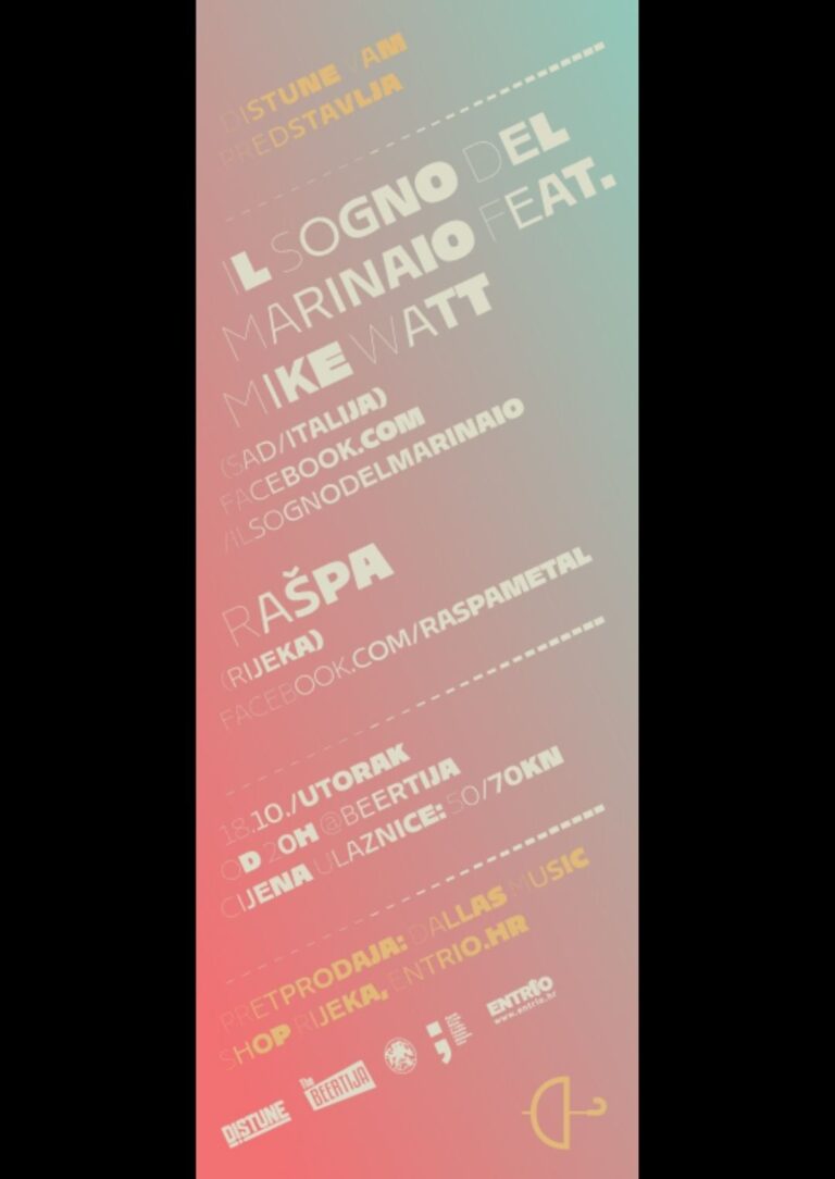 Il Sogno Del Marinaio feat. Mike Watt + Rašpa, autor: Radnja